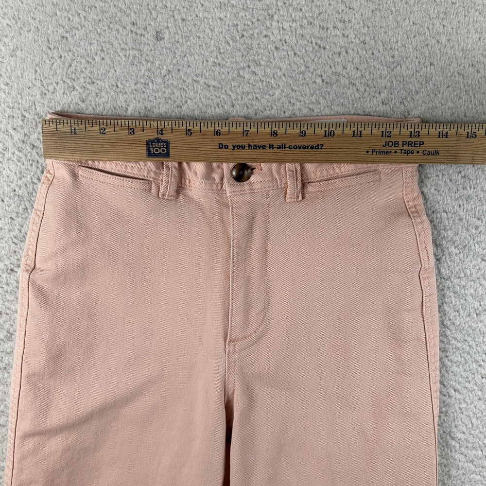 Gap Pants Womens 0 Pink High Rise Wide Leg Crop Twill Stretch Chino Spring - Picture 10 of 14